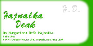 hajnalka deak business card