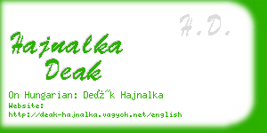 hajnalka deak business card